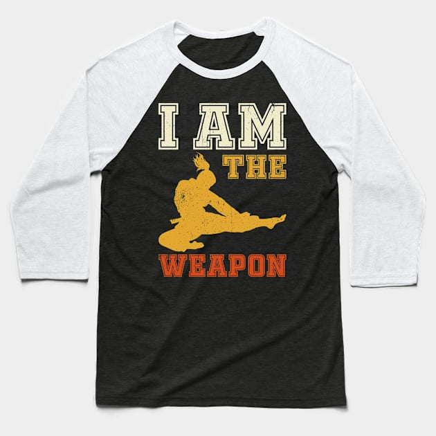 I am the Weapon Karate Girl Karate Baseball T-Shirt by MzumO